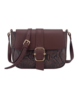 Aosta Flapover Crossbody Brown