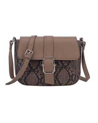 Aosta Flapover Crossbody Taupe