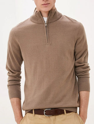 Redwood Half Zip Jumper Taupe