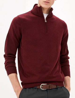 Redwood Half Zip Jumper Burgundy