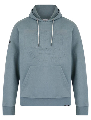 Tides Embossed Motif Brushed Fleece Hoodie Cool Grey