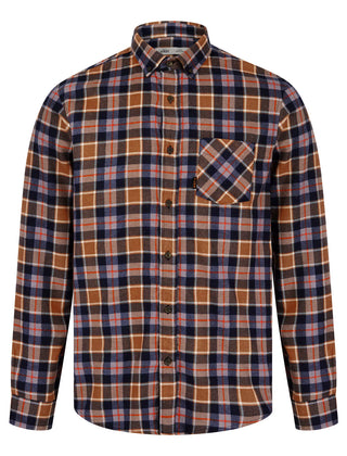 Oscarville Checked Cotton Shirt Sparrowhawk