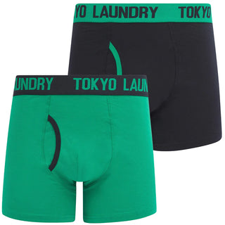 Budworth 2 Pack Boxers Navy Green