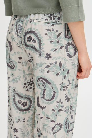 Ariana Trousers All Over Print | Frosty Green