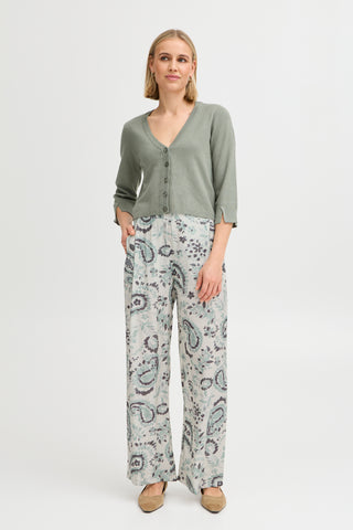 Ariana Trousers All Over Print | Frosty Green