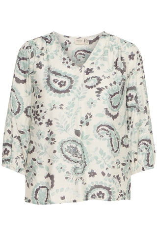 Ariana Blouse All Over Print |  Frosty Green