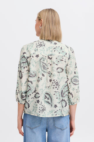 Ariana Blouse All Over Print |  Frosty Green