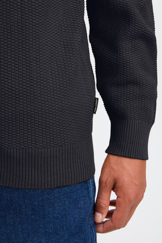 Blend 1/2 Zip Knit Black