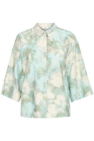 Ibine Short Sleeve Shirt | Blue Haze Blur