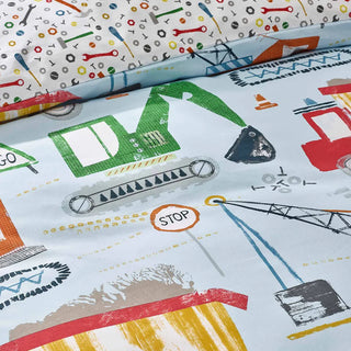 Digger Dreams Duvet Cover Set | Blue