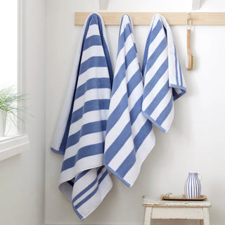 Reversible Stripe Jacquard Towel | Blue