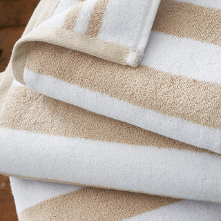 Reversible Stripe Jacquard Towel | Natural