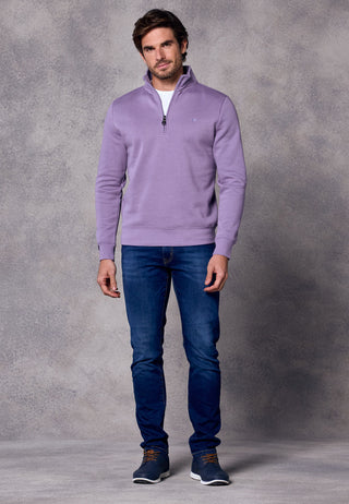 Rivet & Denim 1/4 Zip Flux Knit | Lilac