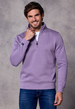 Rivet & Denim 1/4 Zip Flux Knit | Lilac