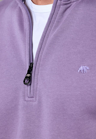 Rivet & Denim 1/4 Zip Flux Knit | Lilac