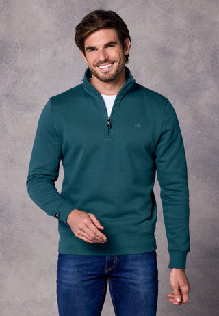 Rivet & Denim 1/4 Zip Flux Knit | Aqua