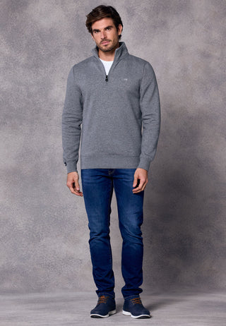 Rivet & Denim 1/4 Zip Flux Knit | Grey