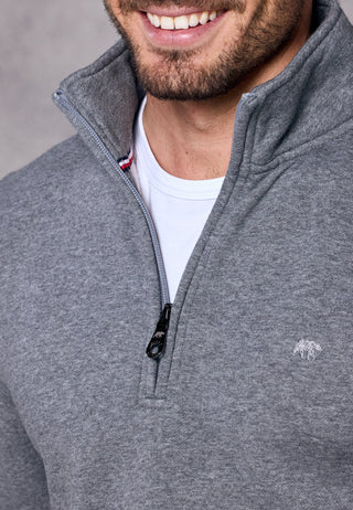 Rivet & Denim 1/4 Zip Flux Knit | Grey