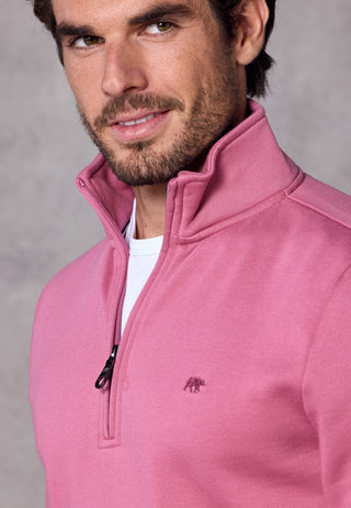 Rivet & Denim 1/4 Zip Flux Knit | Rose