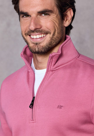 Rivet & Denim 1/4 Zip Flux Knit | Rose