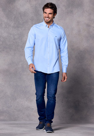 Rivet & Denim Oxford Shirt | Sky