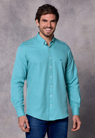 Rivet & Denim Oxford Shirt | Aqua