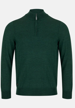 6th Sense Merino 1/4 Zip Jumper St Green