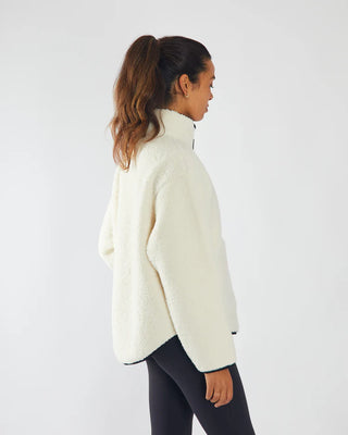 Anita Fleece Half Zip Powder White