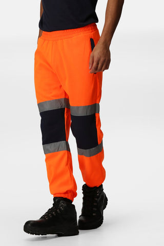 Men's Hi Vis X Pro Two Tone Joggers | Orange Navy