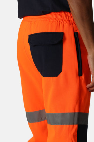 Men's Hi Vis X Pro Two Tone Joggers | Orange Navy