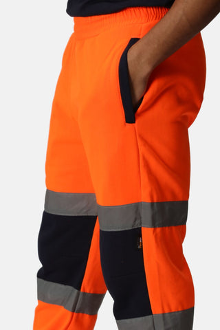 Men's Hi Vis X Pro Two Tone Joggers | Orange Navy