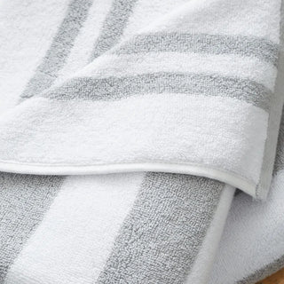 Reversible Stripe Jacquard Towel | Grey