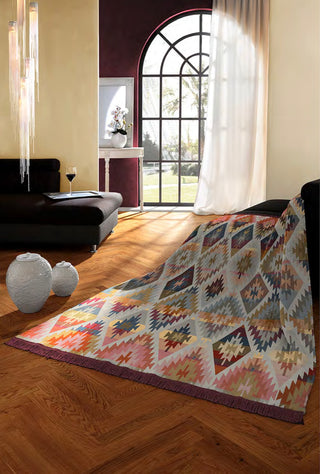 Cotton Home Throw Ikat Diamond Multi