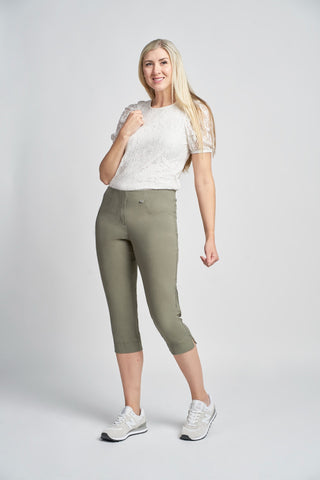 Corrib Crop Trousers With Pockets | Khaki