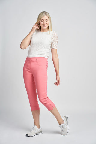 Corrib Crop Trousers With Pockets | Sunkist Coral