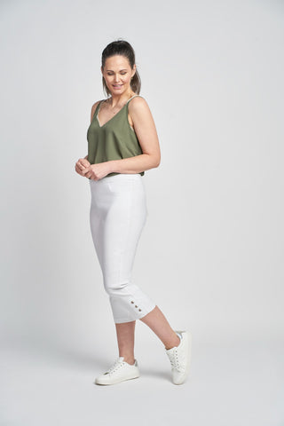 Janic Cropped Trouser | White