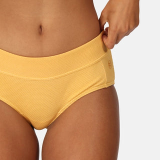 Women's Paloma Swim Brief Mango Yellow Texture