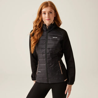 Women's Clumber V Hybrid Jacket Black Warm Taupe