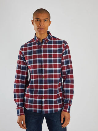 Scout Long Sleeve Shirt Navy/Red Check