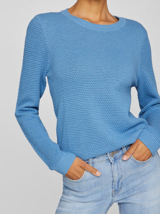 Dalo Round Neck Knit | Blissful Blue