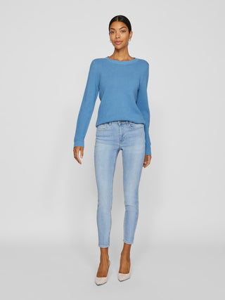 Dalo Round Neck Knit | Blissful Blue