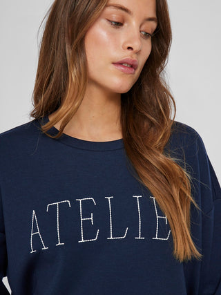 Siffi Atelier Round Neck | Sweater Navy