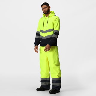 Men's Hi Vis X Pro Two Tone Insulated Overtrousers | Yellow Navy