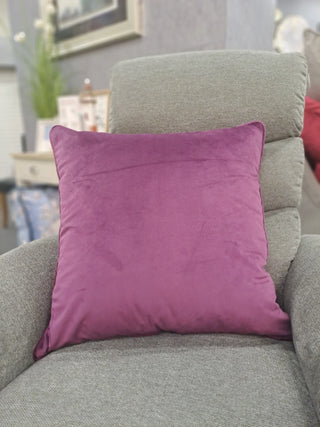 Velvet Piped Cushion Cover | Plum