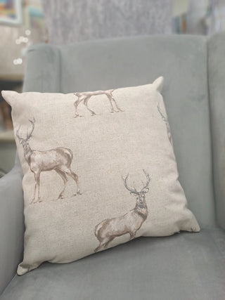 Linen Cushion Cover| Stags