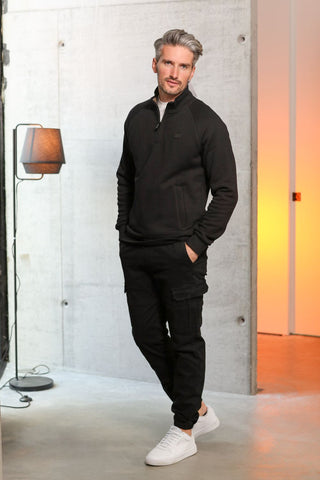 Daithi Half Zip Black